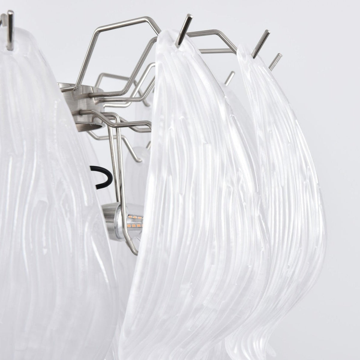 Tuliva Hand-Blown Glass Chandelier for Dining Room and Living Room