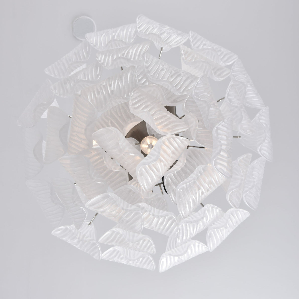 Tuliva Hand-Blown Glass Chandelier for Dining Room and Living Room
