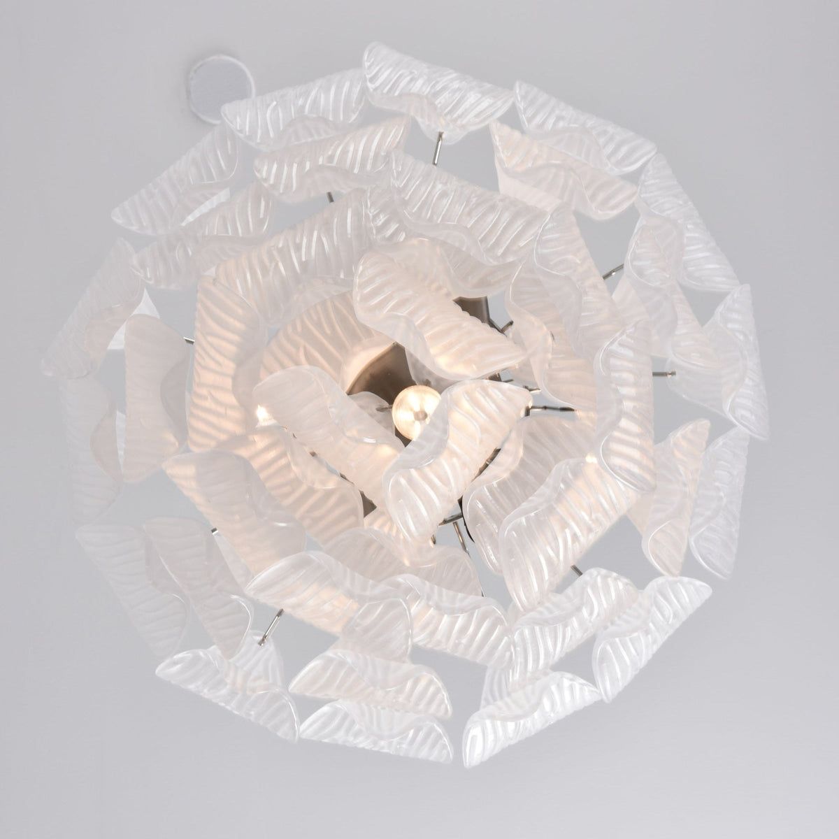 Tuliva Hand-Blown Glass Chandelier for Dining Room and Living Room