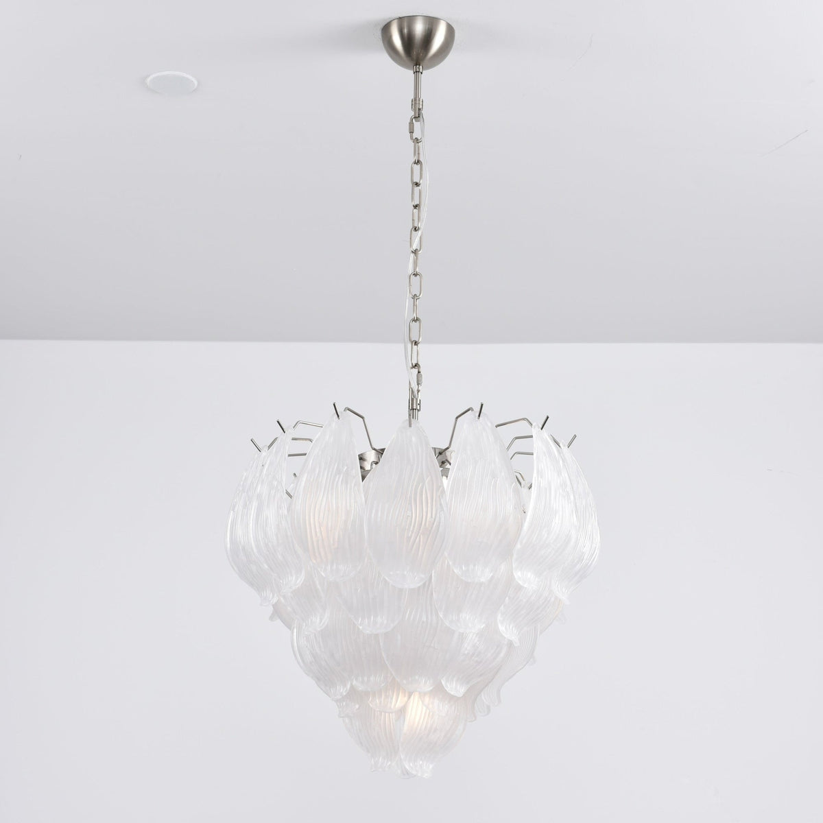Tuliva Hand-Blown Glass Chandelier for Dining Room and Living Room