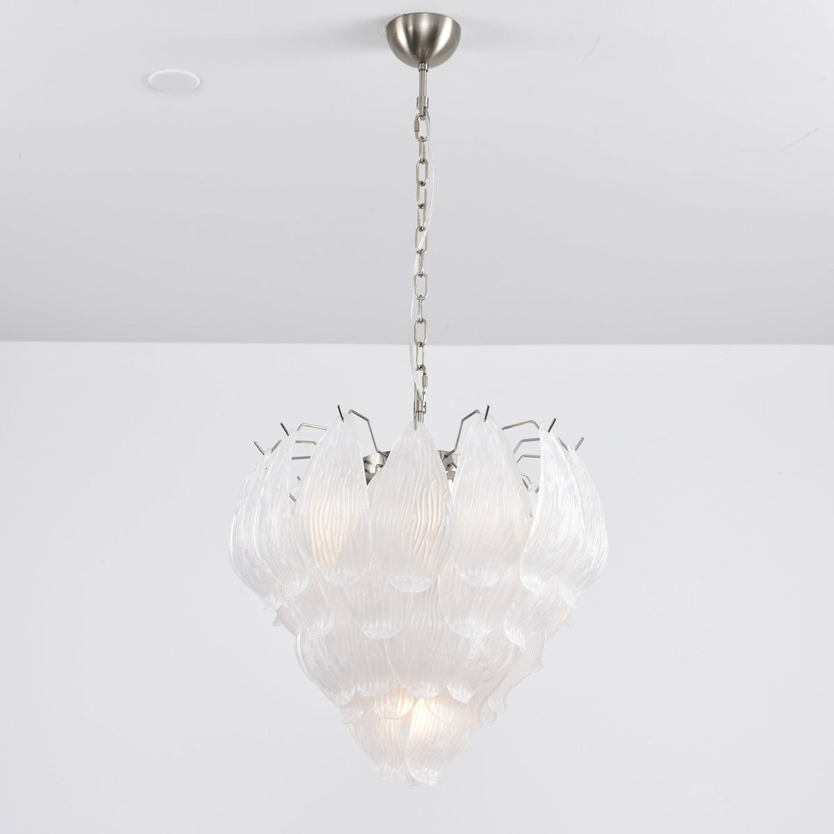 Tuliva Hand-Blown Glass Chandelier for Dining Room and Living Room