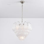 Tuliva Hand-Blown Glass Chandelier for Dining Room and Living Room
