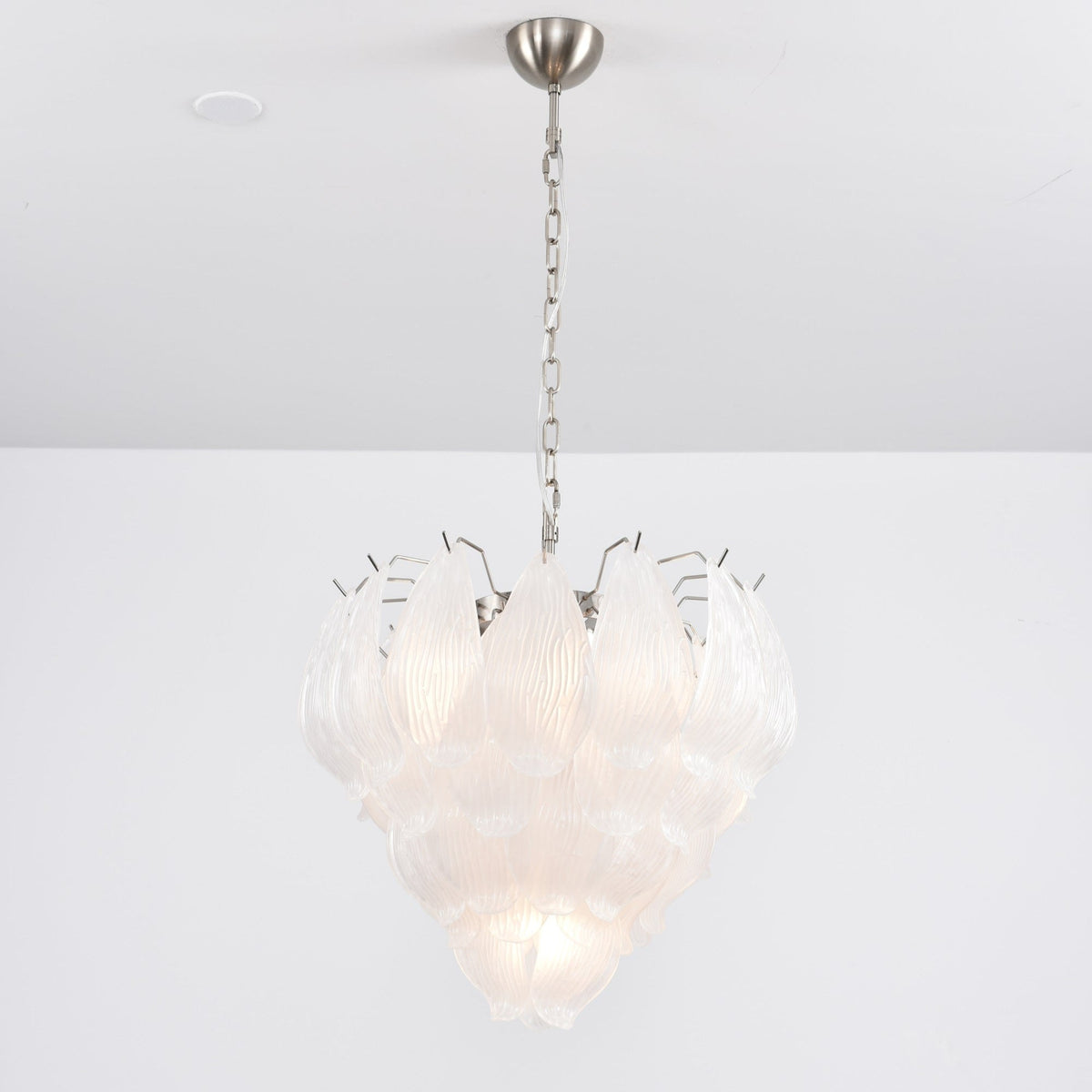 Tuliva Hand-Blown Glass Chandelier for Dining Room and Living Room