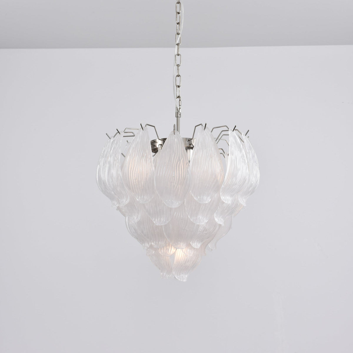 Tuliva Hand-Blown Glass Chandelier for Dining Room and Living Room