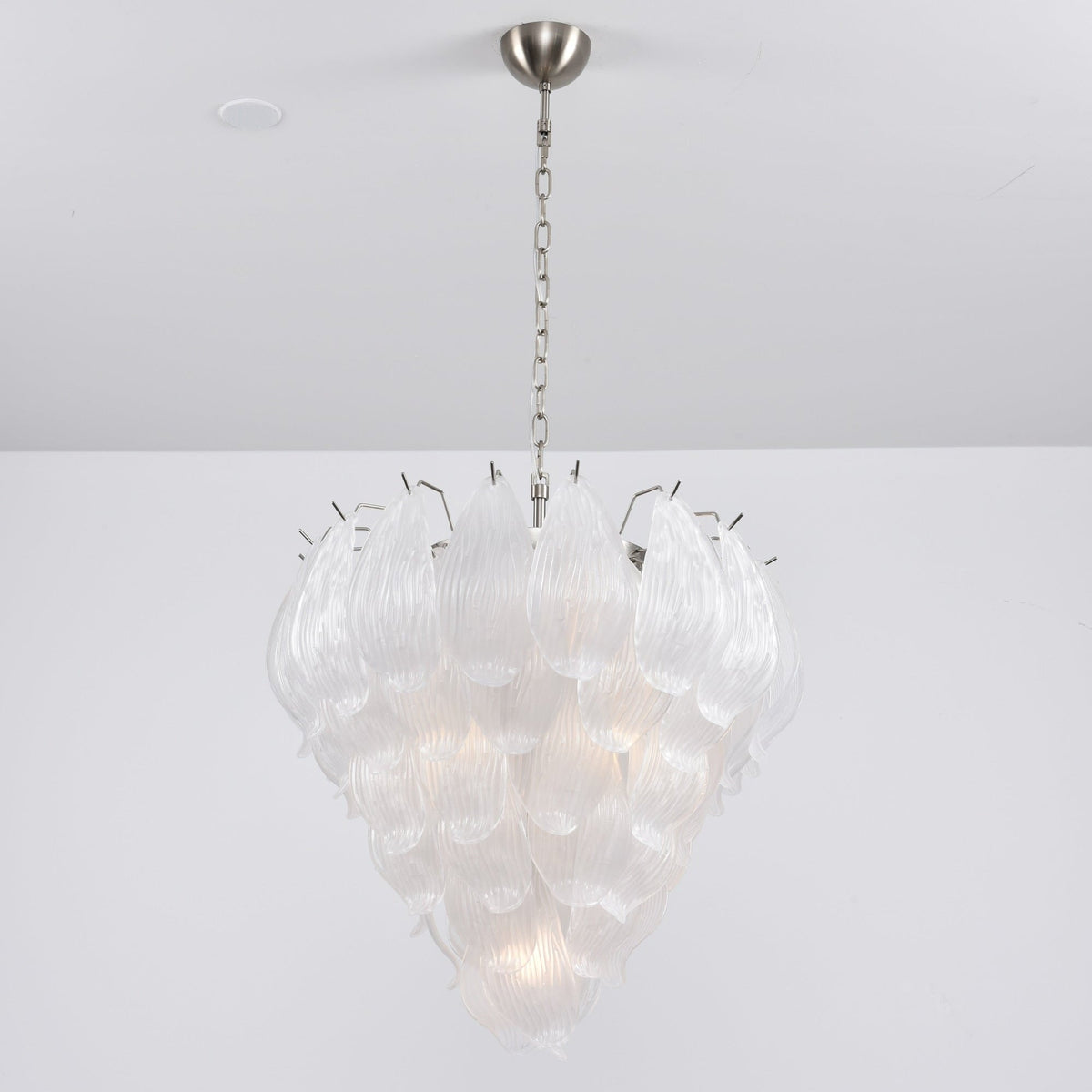 Tuliva Hand-Blown Glass Chandelier for Dining Room and Living Room