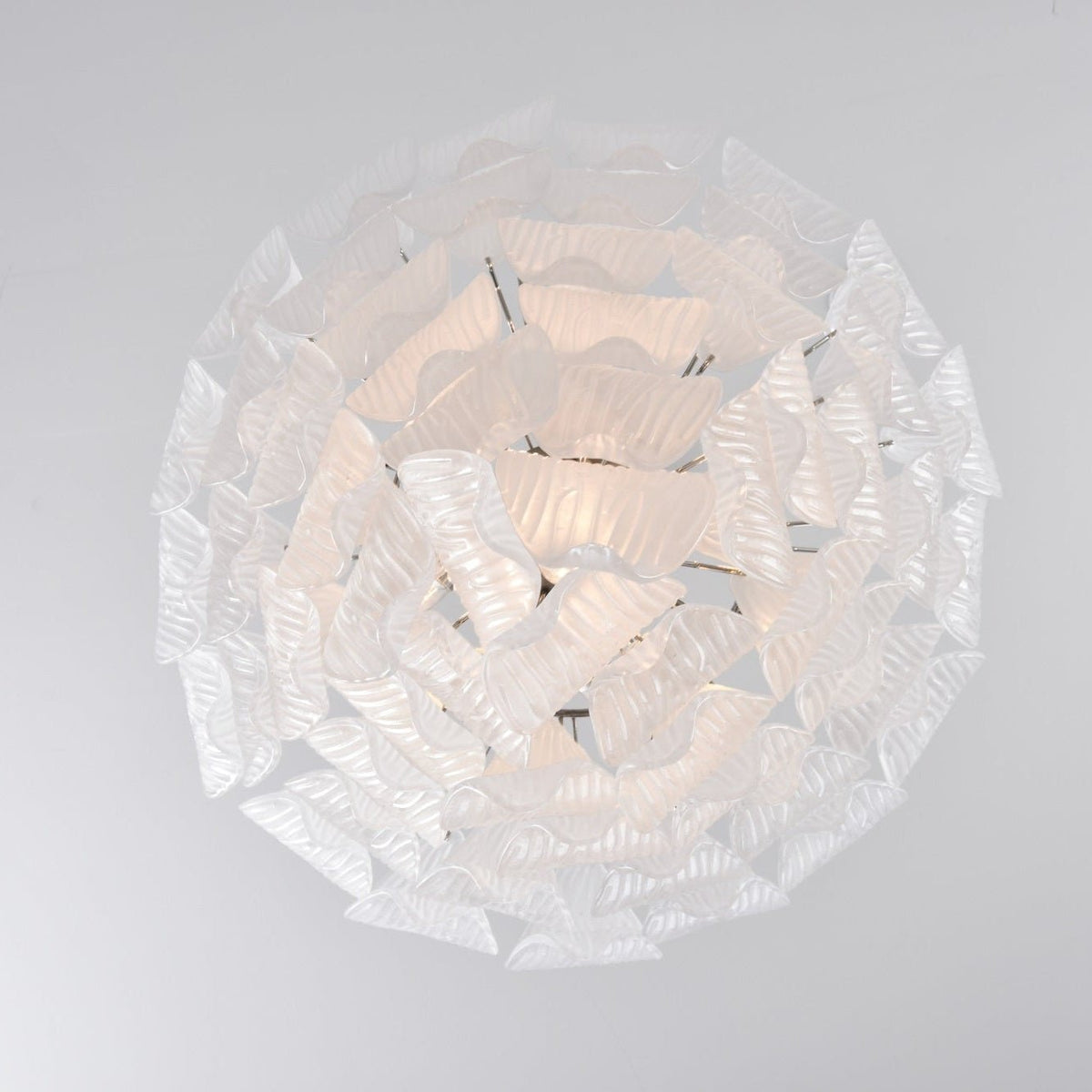 Tuliva Hand-Blown Glass Chandelier for Dining Room and Living Room