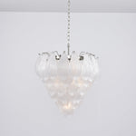 Tuliva Hand-Blown Glass Chandelier for Dining Room and Living Room