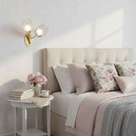 Tulyn Bloom Wall Sconce in Blush Pink Glass and Gold Metal