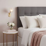 Tulyn Bloom Wall Sconce in Blush Pink Glass and Gold Metal