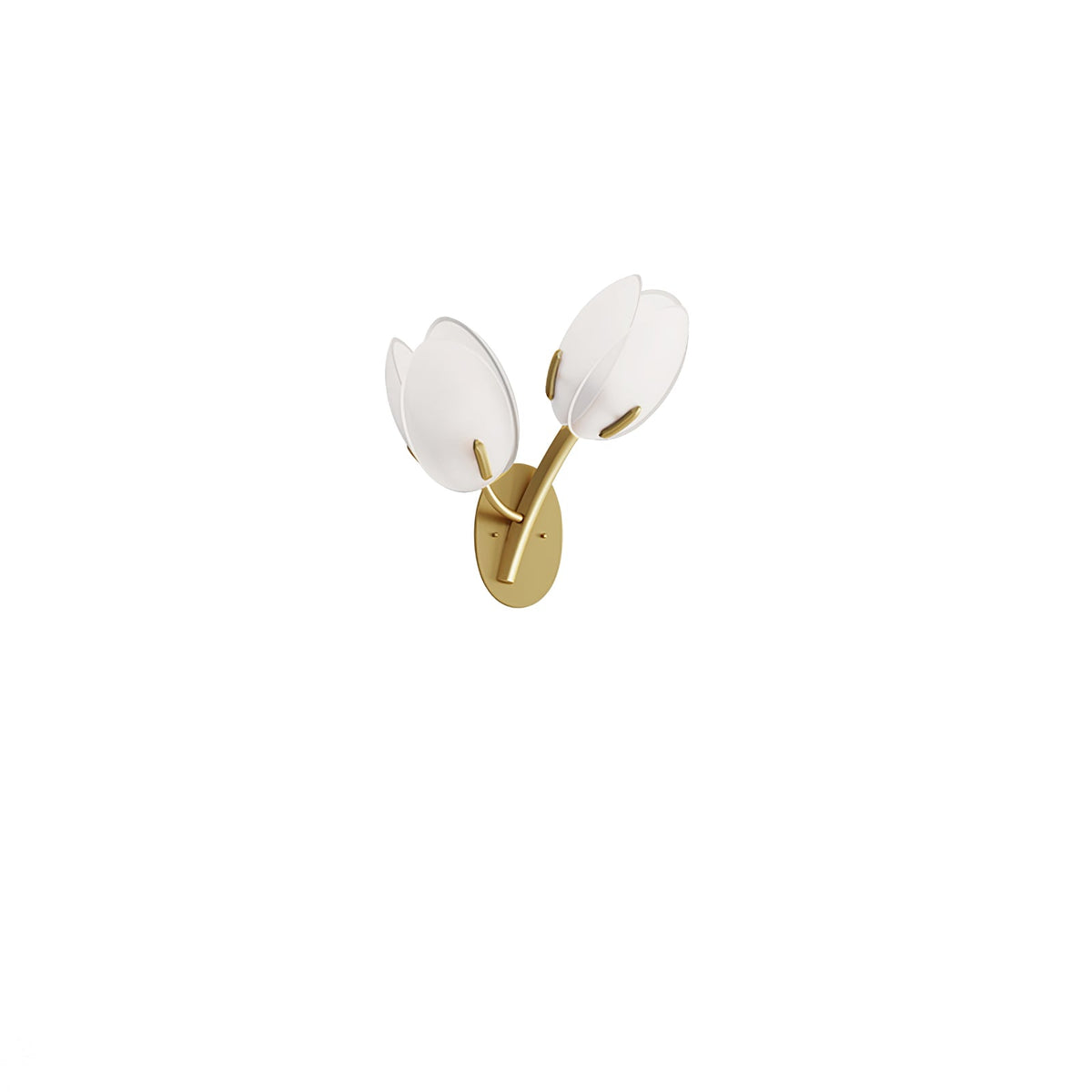 Tulyn Bloom Wall Sconce in Blush Pink Glass and Gold Metal