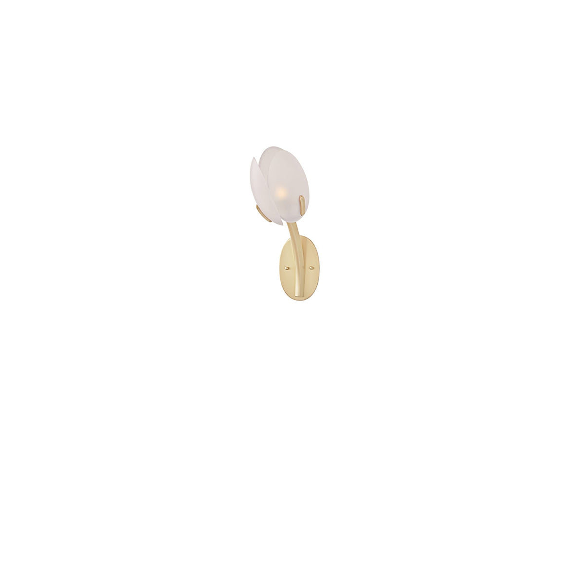 Tulyn Bloom Wall Sconce in Blush Pink Glass and Gold Metal