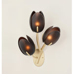 Tulyn Bloom Wall Sconce in Blush Pink Glass and Gold Metal