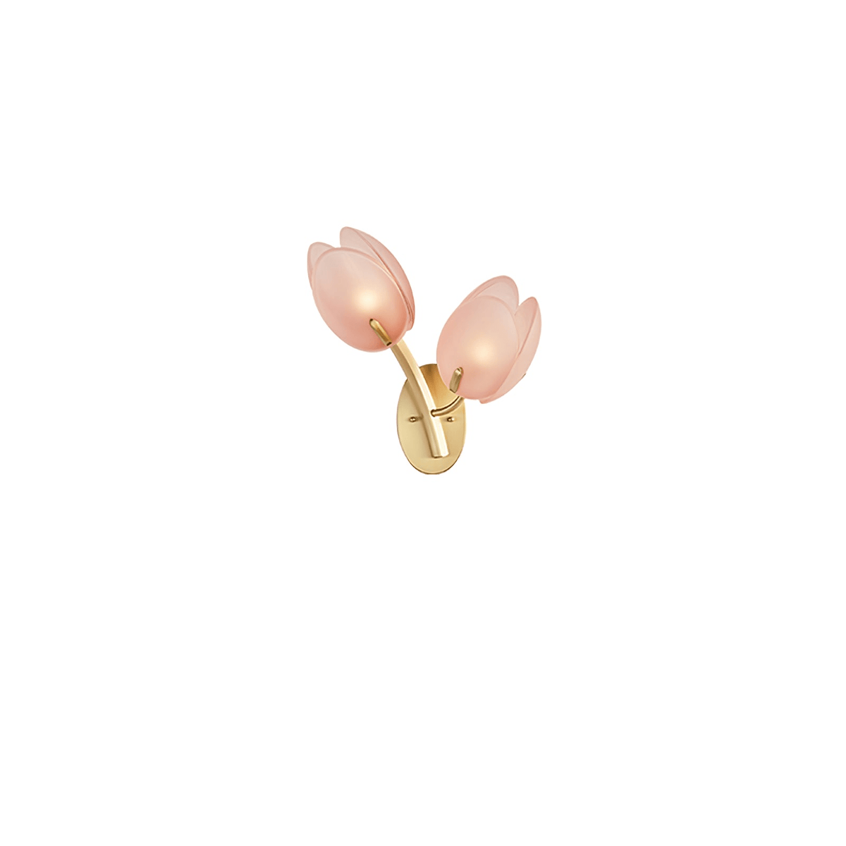 Tulyn Bloom Wall Sconce in Blush Pink Glass and Gold Metal