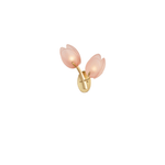 Tulyn Bloom Wall Sconce in Blush Pink Glass and Gold Metal