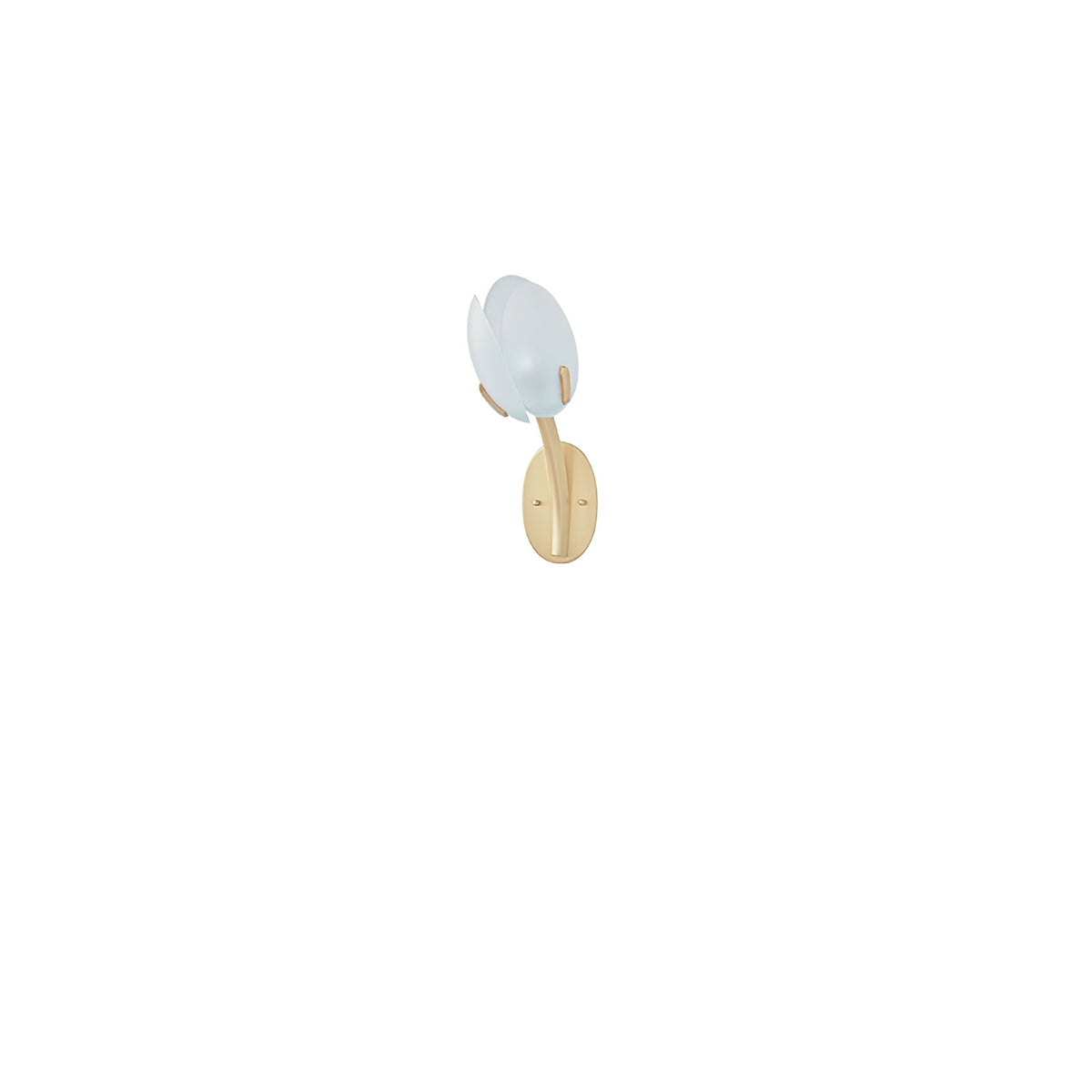 Tulyn Bloom Wall Sconce in Blush Pink Glass and Gold Metal