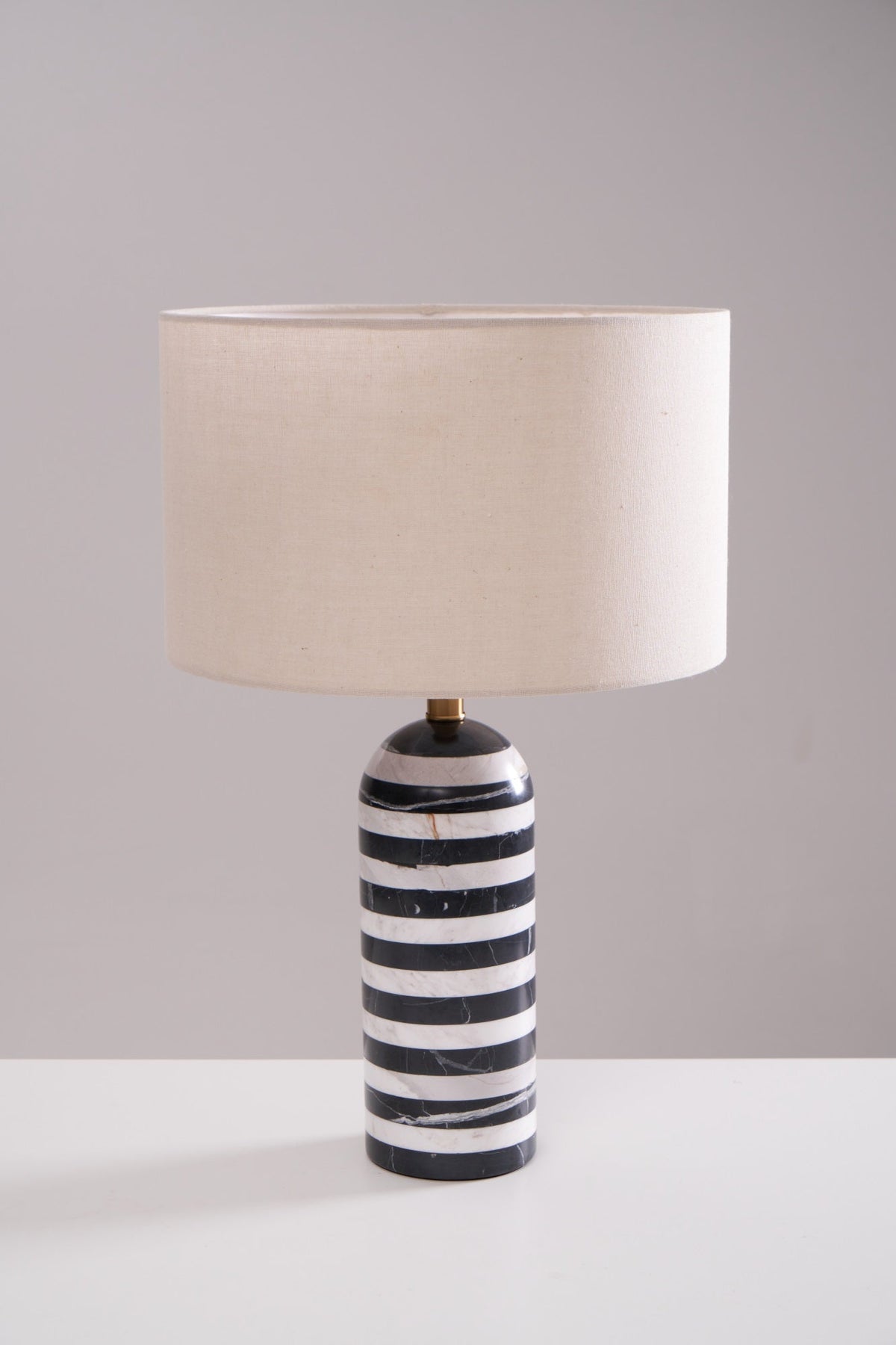 Tuxedo Marble Table Lamp – Modern Monochrome Accent Light for Bedroom and Living Room