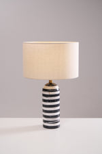 Tuxedo Marble Table Lamp – Modern Monochrome Accent Light for Bedroom and Living Room