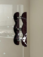 Sculptural Marble Twin-Curve Pull Handle for Cabinetry and Furniture