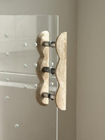 Sculptural Marble Twin-Curve Pull Handle for Cabinetry and Furniture