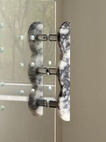 Sculptural Marble Twin-Curve Pull Handle for Cabinetry and Furniture