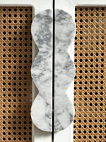 Sculptural Marble Twin-Curve Pull Handle for Cabinetry and Furniture