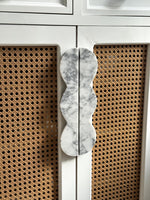 Sculptural Marble Twin-Curve Pull Handle for Cabinetry and Furniture