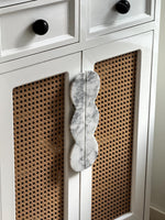 Sculptural Marble Twin-Curve Pull Handle for Cabinetry and Furniture