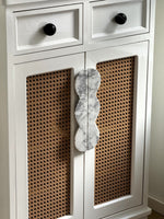 Sculptural Marble Twin-Curve Pull Handle for Cabinetry and Furniture