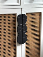 Sculptural Marble Twin-Curve Pull Handle for Cabinetry and Furniture