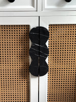 Sculptural Marble Twin-Curve Pull Handle for Cabinetry and Furniture