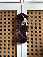 Sculptural Marble Twin-Curve Pull Handle for Cabinetry and Furniture