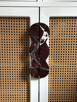 Sculptural Marble Twin-Curve Pull Handle for Cabinetry and Furniture
