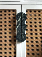 Sculptural Marble Twin-Curve Pull Handle for Cabinetry and Furniture