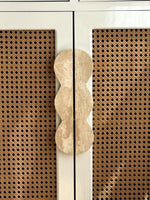 Sculptural Marble Twin-Curve Pull Handle for Cabinetry and Furniture