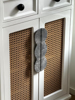 Sculptural Marble Twin-Curve Pull Handle for Cabinetry and Furniture