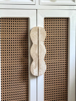 Sculptural Marble Twin-Curve Pull Handle for Cabinetry and Furniture