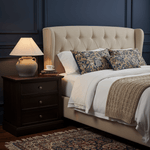 Artisan Ceramic Table Lamp with Linen Shade for Modern Interiors