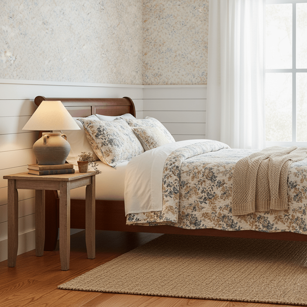 Artisan Ceramic Table Lamp with Linen Shade for Modern Interiors