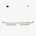 Two Boats Acrylic LED Pendant Light, Linear Modern Chandelier for Kitchen Island and Dining Room