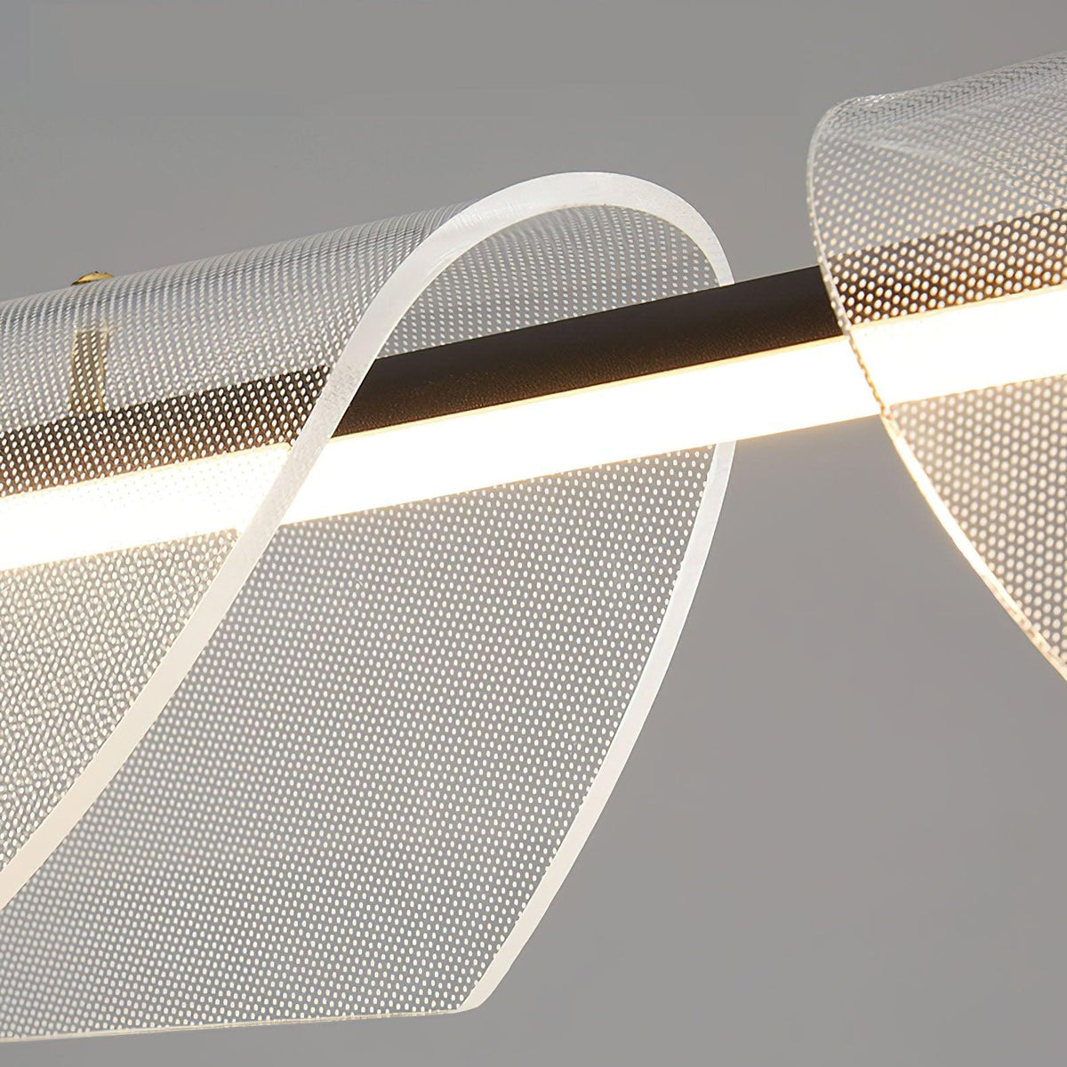 Two Boats Acrylic LED Pendant Light, Linear Modern Chandelier for Kitchen Island and Dining Room