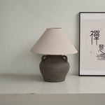 Artisan Ceramic Table Lamp with Linen Shade for Modern Interiors