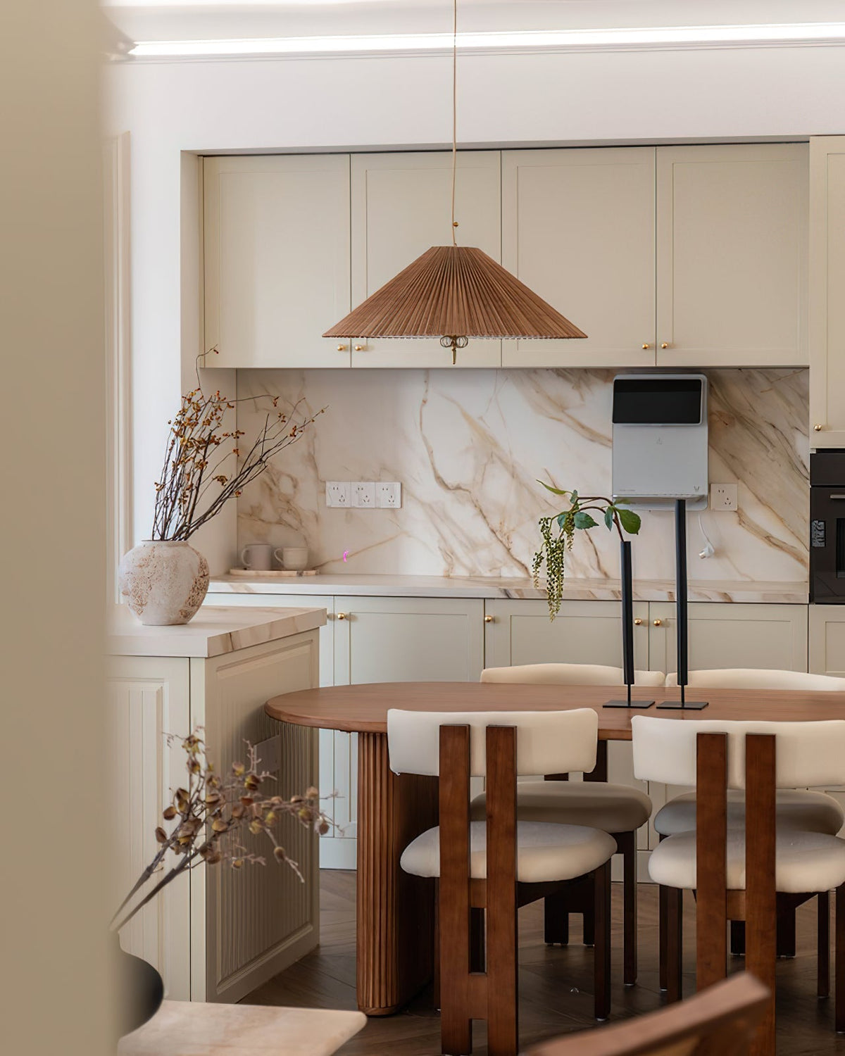 Tynellia Pendant Light – Natural Bamboo & Brass Nordic Pendant Lamp