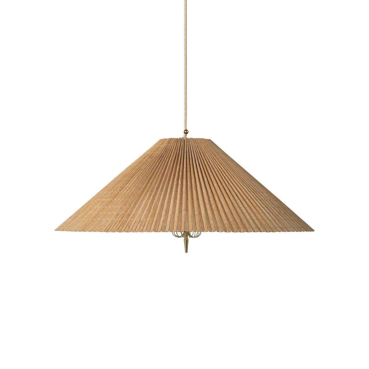 Tynellia Pendant Light – Natural Bamboo & Brass Nordic Pendant Lamp