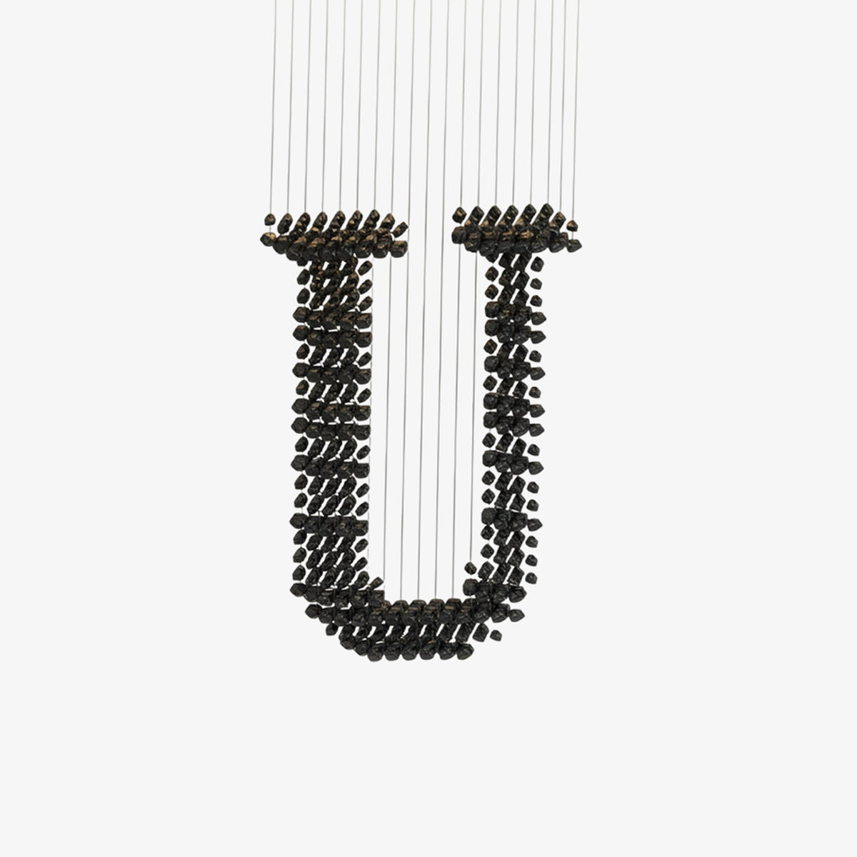 Charcoal Sculptural Linear LED Chandelier for Modern Interiors