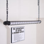 Linear Glass Chandelier with Integrated LED – Modern Kitchen Island Lighting