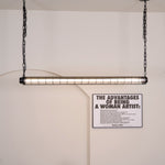 Linear Glass Chandelier with Integrated LED – Modern Kitchen Island Lighting