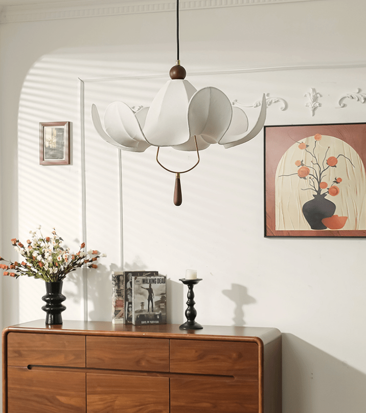 Umbrella Blossom Pendant Light – Sculptural Fabric Pendant for Modern Interiors