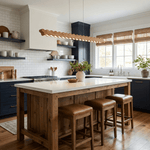 Undara Wave Linear LED Pendant Light in Wood Finish