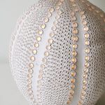 Urchin Sculptural Ceramic Table Lamp with Linen Shade