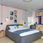 Line Form Pendant Light – Minimalist Geometric LED Chandelier